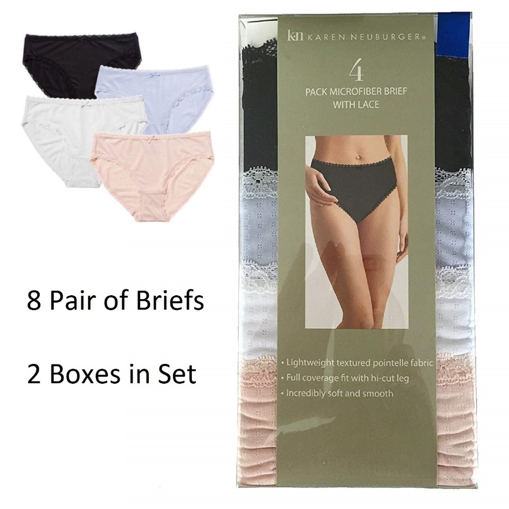 Karen Neuburger Panties Microfiber EIGHT PAIR NEW